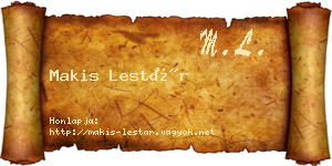 Makis Lestár névjegykártya